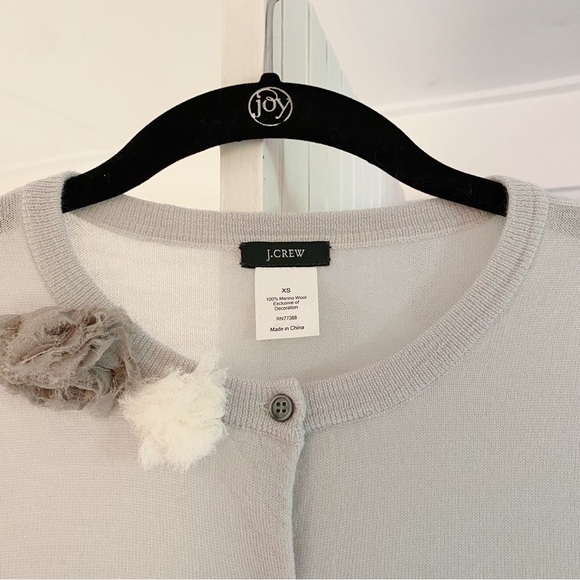 J. Crew Vintage Y2K Merino Wool Rosette Cardigan Sweater - Picture 8 of 8